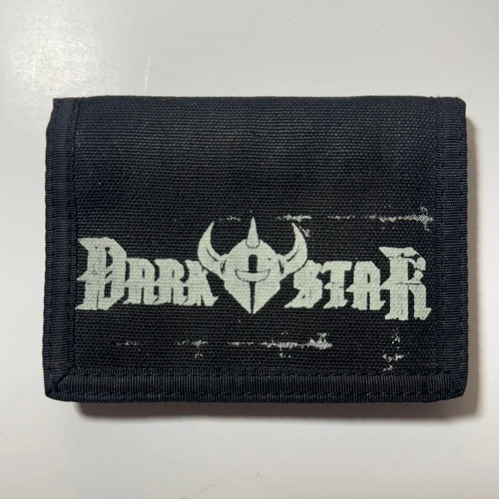 Y2K DARKSTAR Skateboarding Black Canvas Wallet